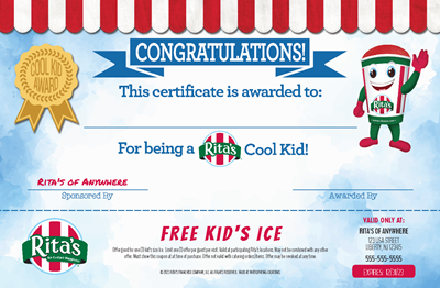 Cool Kid Certificates (Pads of 25 Certificates)