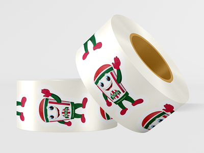 Ice Guy Paper Stickers on Roll